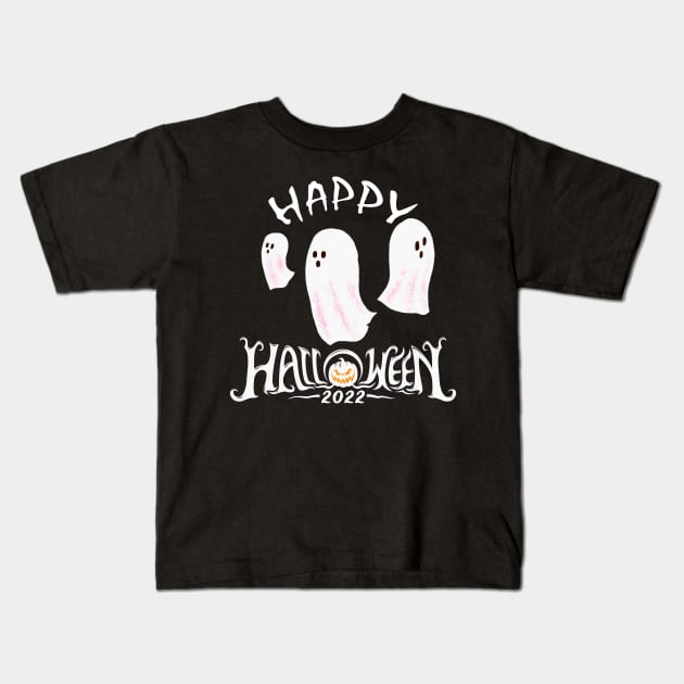 happy halloween 2022 Kids T-Shirt by V x Y Creative